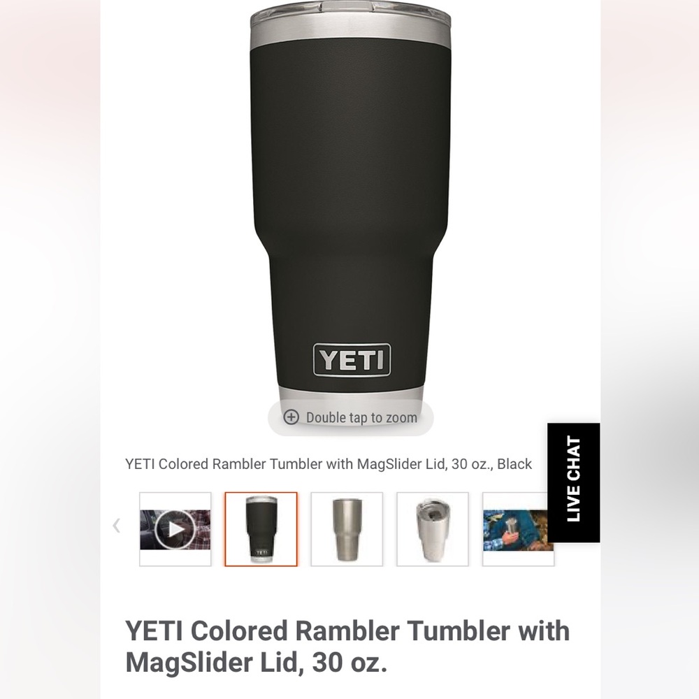 YETI Midnight Black Tumbler 30 oz